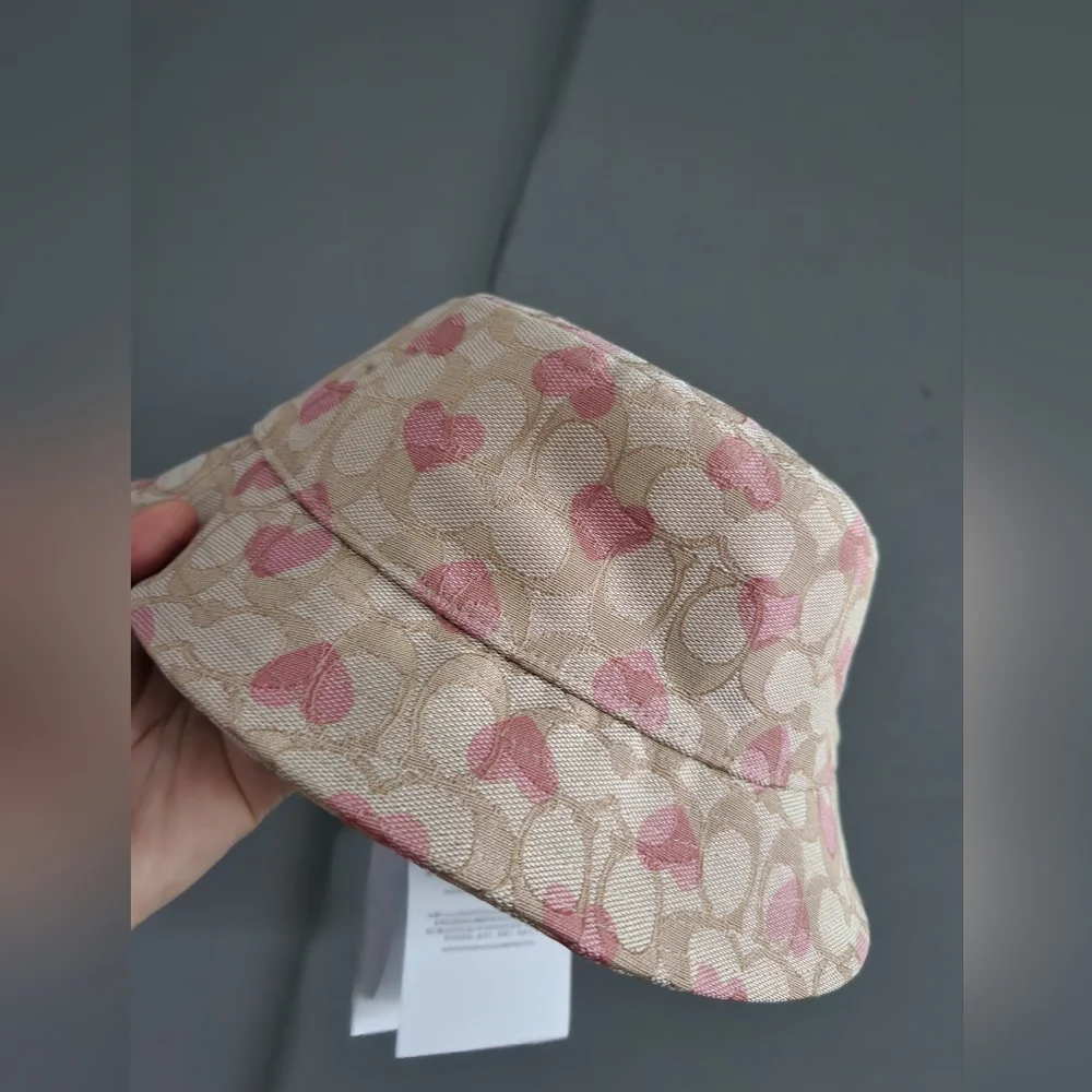 Coach Pink and Beige Patterned Hat XS/S - Picture 1 of 5